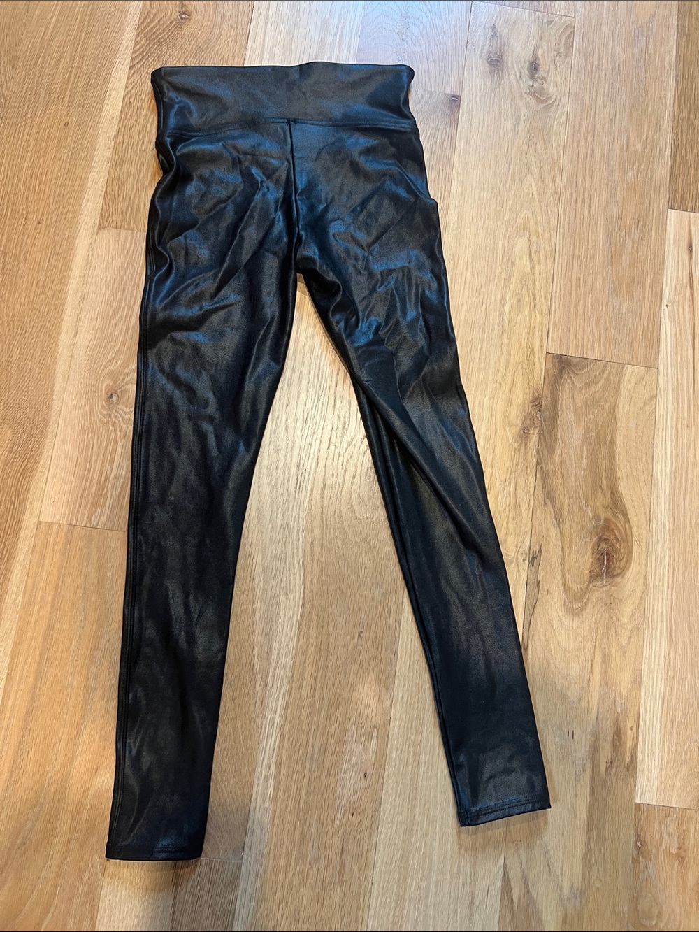 Spanx Faux Leather High-Waist Black Leggings - Sz Small - Picture 4 of 5